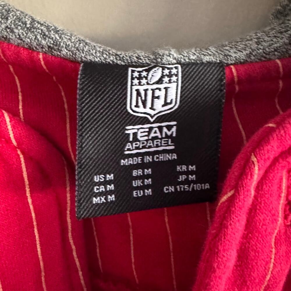 NFL San Francisco 49ers Short Sleeve Vintage Style Jersey Sweatshirt Hood Medium - Picture 4 of 7